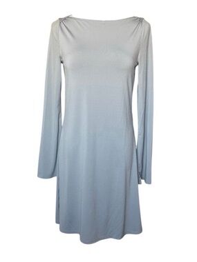 H&M Soft Light Gray Long Sleeve Shift Dress